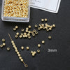 Jewelry Copper Beads With Gold Electroplating And Line Pattern For Necklace Earrings Accessories Materials