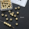 Jewelry Copper Beads With Gold Electroplating And Line Pattern For Necklace Earrings Accessories Materials