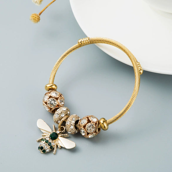 Jewelry Copper Bees Bracelet Electroplating Style