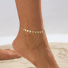 Jewelry Copper Bow Pendant Anklet Simple Style