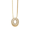 Jewelry Copper Box Chain English Alphabet Zircon Gold Plated Necklace Set Simple Style