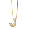 Jewelry Copper Box Chain English Alphabet Zircon Gold Plated Necklace Set Simple Style