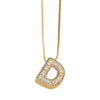 Jewelry Copper Box Chain English Alphabet Zircon Gold Plated Necklace Set Simple Style