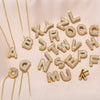 Jewelry Copper Box Chain English Alphabet Zircon Gold Plated Necklace Set Simple Style