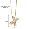 Jewelry Copper Box Chain English Alphabet Zircon Gold Plated Necklace Set Simple Style