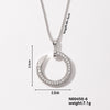 Jewelry Copper Box Chain Necklace With Ushape Geometric Pattern And Diamond Design For Women