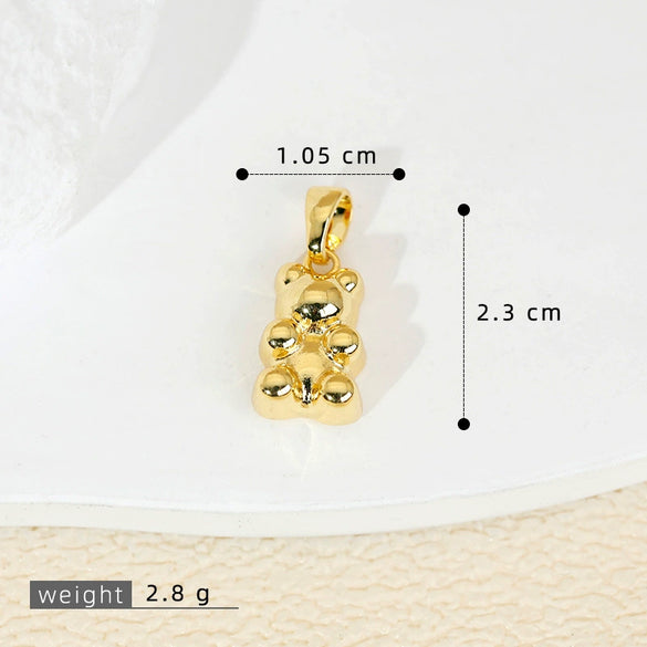 Jewelry Copper Cartoon Animals Zodiac Gummy Bear Pendant Earrings Electroplating Accessories