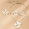 Jewelry Copper Chain Alloy Clavicle Chain With Curled Five Leaf Stamen Snake Design And Electroplating Treatment