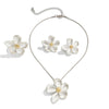 Jewelry Copper Chain Alloy Clavicle Chain With Curled Five Leaf Stamen Snake Design And Electroplating Treatment