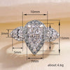Jewelry Copper Dropshaped Inlaid Zircon Women's Ring