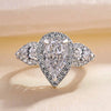 Jewelry Copper Dropshaped Inlaid Zircon Women's Ring