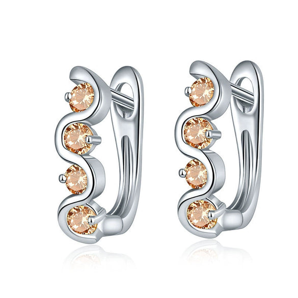 Jewelry Copper Electroplated Flower Pattern Women's Earrings
