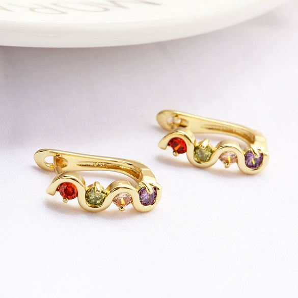 Jewelry Copper Electroplated Flower Pattern Women's Earrings