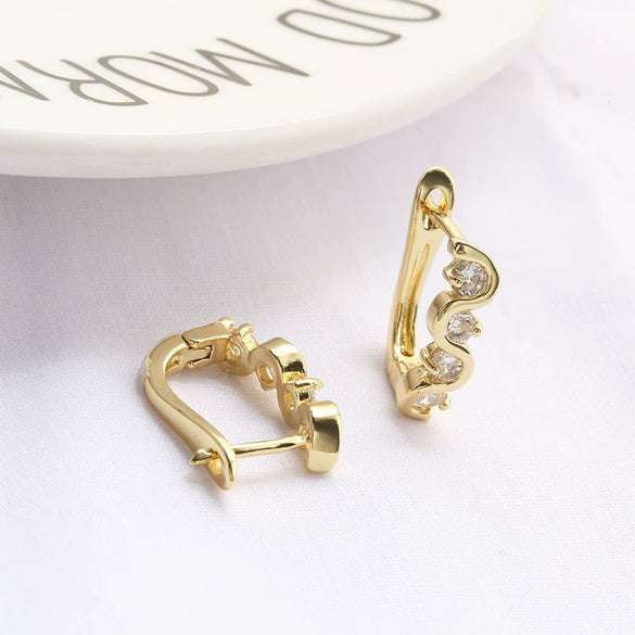 Jewelry Copper Electroplated Flower Pattern Women's Earrings