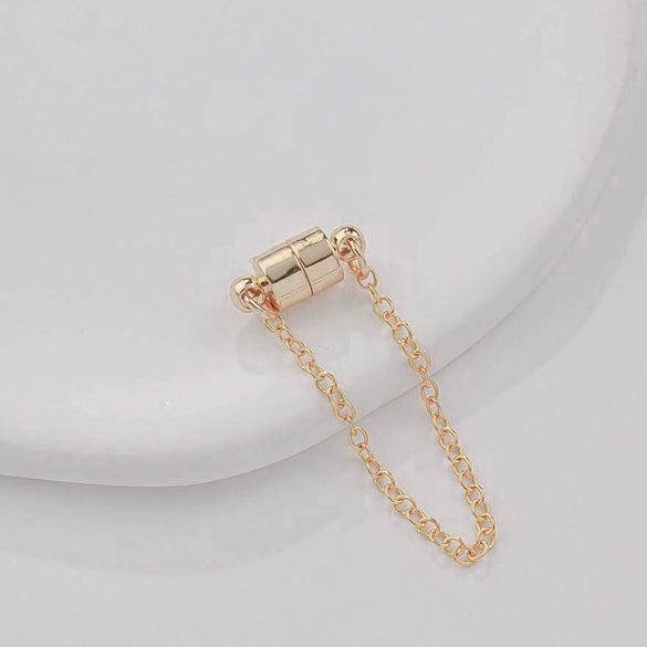 Jewelry Copper Electroplated Magnetic Buckle With Chain For Bracelet And Necklace