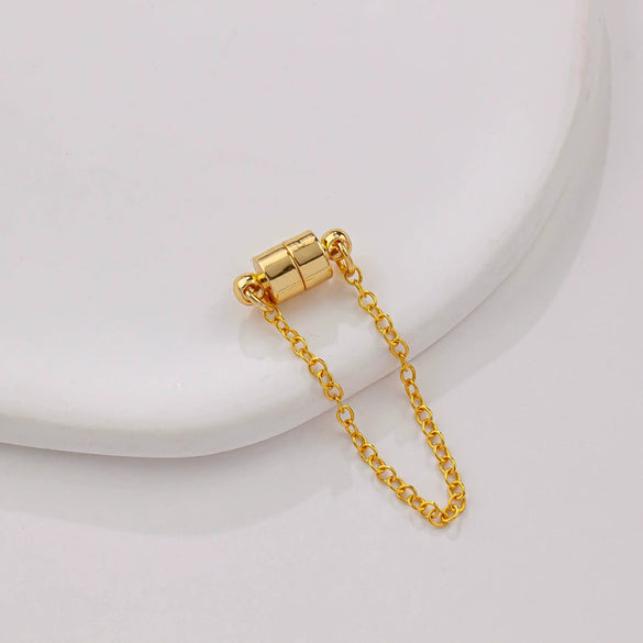 Jewelry Copper Electroplated Magnetic Buckle With Chain For Bracelet And Necklace