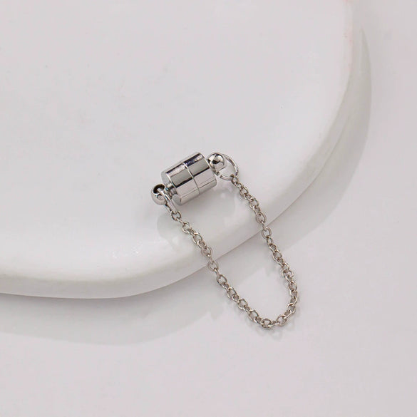 Jewelry Copper Electroplated Magnetic Buckle With Chain For Bracelet And Necklace