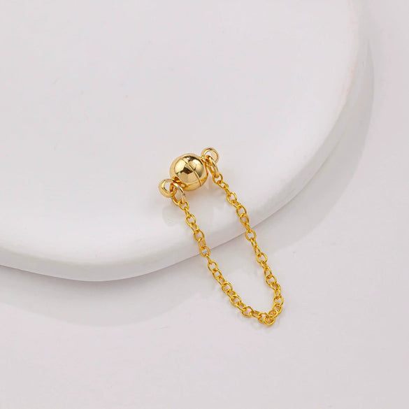 Jewelry Copper Electroplated Magnetic Buckle With Chain For Bracelet And Necklace