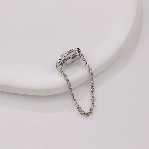 Jewelry Copper Electroplated Magnetic Buckle With Chain For Bracelet And Necklace