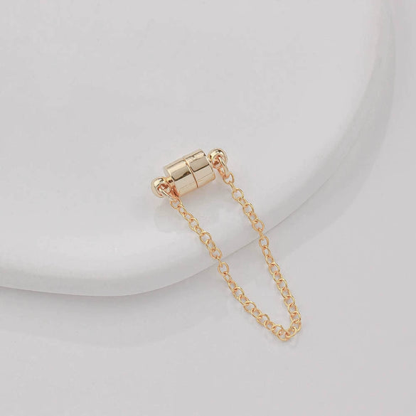 Jewelry Copper Electroplated Magnetic Buckle With Chain For Bracelet And Necklace