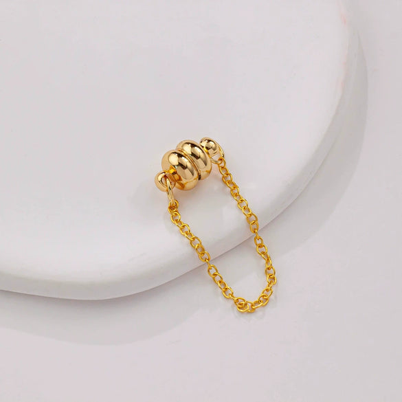 Jewelry Copper Electroplated Magnetic Buckle With Chain For Bracelet And Necklace