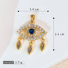 Jewelry Copper Electroplated Tassel Necklace Pendant With Devil's Eye Design