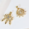 Jewelry Copper Electroplated Tassel Necklace Pendant With Devil's Eye Design