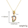 Jewelry Copper English Letter Pendant Necklace With Micro Inlaid Zircon Electroplated