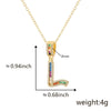 Jewelry Copper English Letter Pendant Necklace With Micro Inlaid Zircon Electroplated