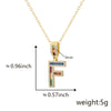 Jewelry Copper English Letter Pendant Necklace With Micro Inlaid Zircon Electroplated