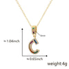 Jewelry Copper English Letter Pendant Necklace With Micro Inlaid Zircon Electroplated