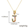 Jewelry Copper English Letter Pendant Necklace With Micro Inlaid Zircon Electroplated