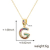 Jewelry Copper English Letter Pendant Necklace With Micro Inlaid Zircon Electroplated