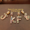 Jewelry Copper English Letter Pendant Necklace With Micro Inlaid Zircon Electroplated