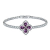 Jewelry Copper Fourleaf Clover Geometry Micro Zircon Bracelet