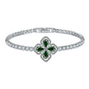 Jewelry Copper Fourleaf Clover Geometry Micro Zircon Bracelet