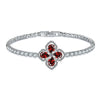 Jewelry Copper Fourleaf Clover Geometry Micro Zircon Bracelet