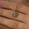 Jewelry Copper Geometric Devil's Eye Micropaved Zircon Electroplated Ochain Women's Necklace