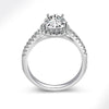 Jewelry Copper Geometric Dropshaped Zircon Electroplated Ladies Wedding Ring
