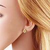 Jewelry Copper Geometric Heart Earrings Electroplated Minimalist Style