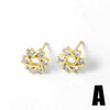 Jewelry Copper Geometric Heart Earrings Electroplated Minimalist Style