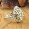 Jewelry Copper Geometric Horse Eye Shaped Zircon Ring For Women