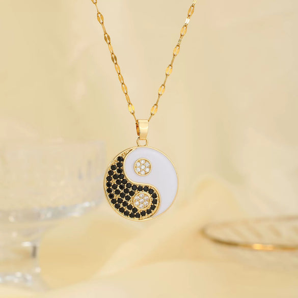Jewelry Copper Geometric Medieval Style Pendant Necklace Electroplating