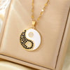 Jewelry Copper Geometric Medieval Style Pendant Necklace Electroplating