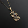Jewelry Copper Geometric Micro Inlaid Zircon Gold Plated Hiphop Necklace