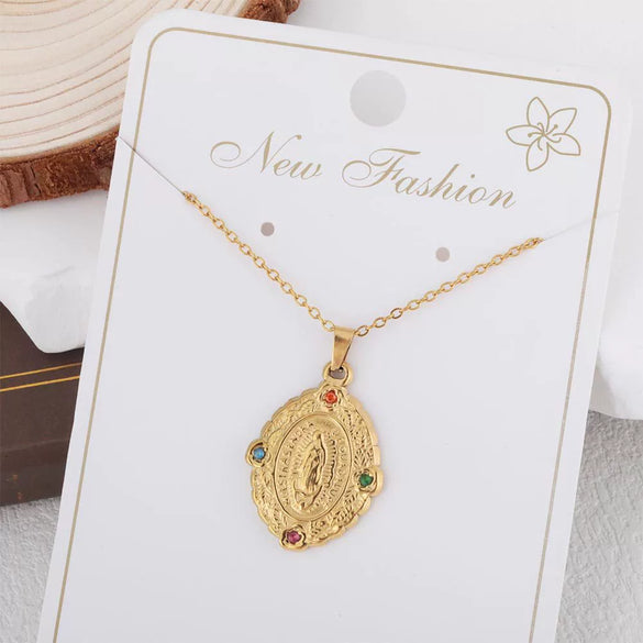 Jewelry Copper Geometric Microinlaid Zircon Electroplated Fashion Lip Chain