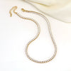 Jewelry Copper Geometric Microinlaid Zircon Tennis Chain Clavicle Chain Electroplated Unisex