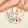 Jewelry Copper Geometric Pattern Goldplated Pendant Earrings