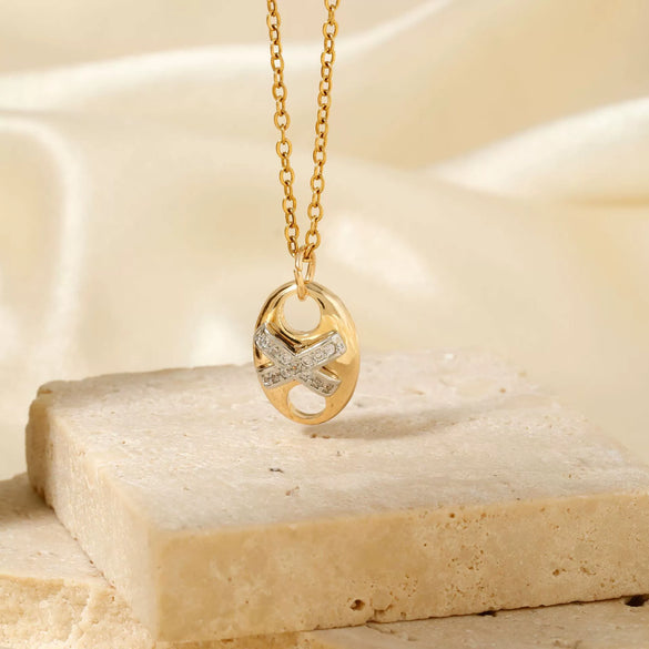 Jewelry Copper Geometric Pendant Necklace Electroplating Luxury Niche Design