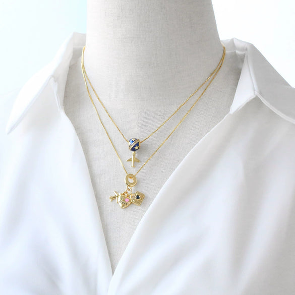 Jewelry Copper Geometric Pendant Necklace Electroplating